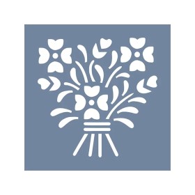 EHB190 Çiçek Desenli Stencil 20x20cm