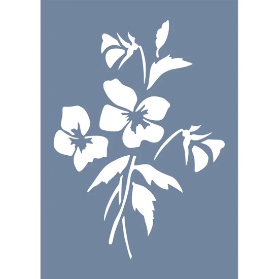 EHB250 Çiçek Stencil 25x35cm