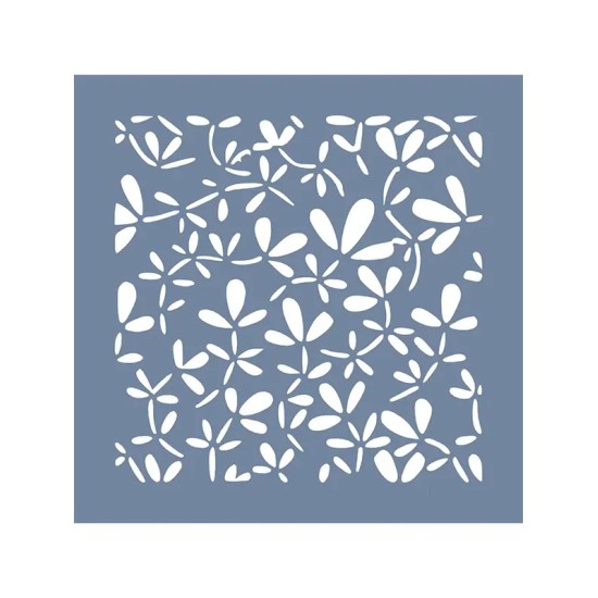 EHB282 Çiçek Desenli Stencil 20x20cm
