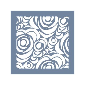 EHB301 Soyut Çiçek Stencil 20x20cm