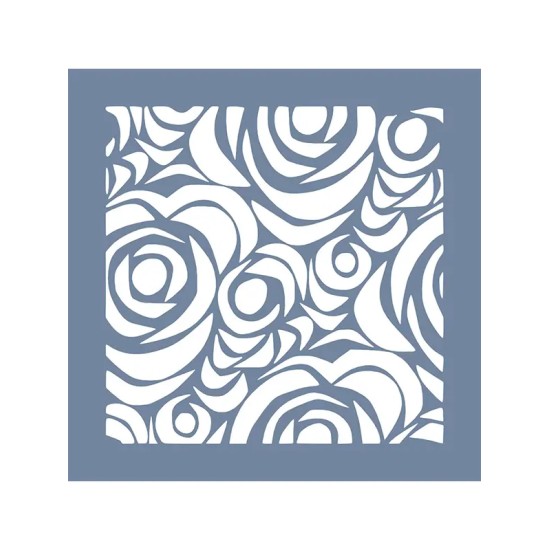 EHB301 Soyut Çiçek Stencil 20x20cm