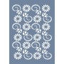 EHB304 Çiçekli Desen Stencil 21x30cm