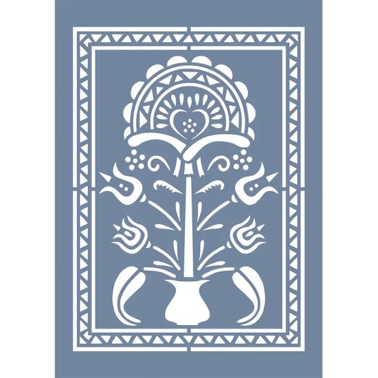 EHB306 Çiçek Motifli Stencil 25x35cm