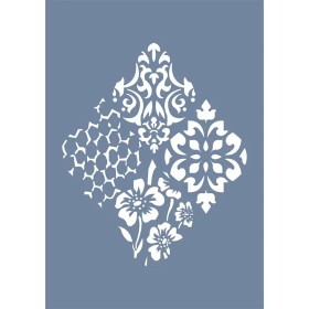 EHDD36 Çiçek Desenli Stencil 25x35cm