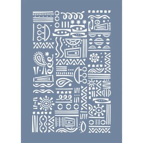 EHET10 Geometrik Desen Stencil 21x30cm