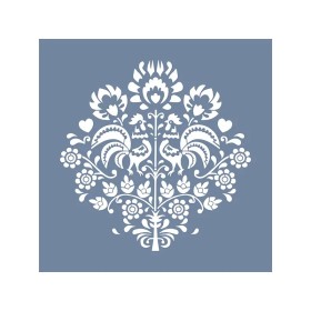 EHFL34 Floral Hayvan Stencil 60x60cm