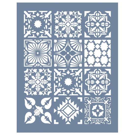 EHFY62 Geometrik Desen Stencil 35x45cm