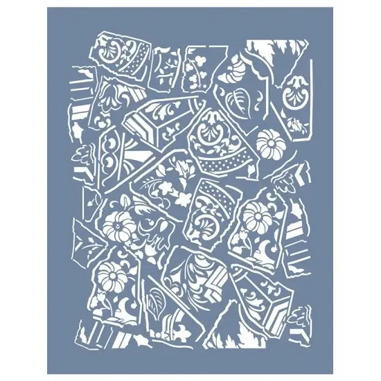 EHFY63 Mozaik Çiçek Stencil 35x45cm