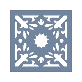 EHFY71 Geometrik Çiçek Stencil 45x45cm