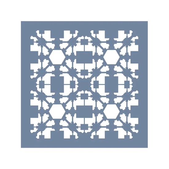 EHFY74 Geometrik Desen Stencil 45x45cm