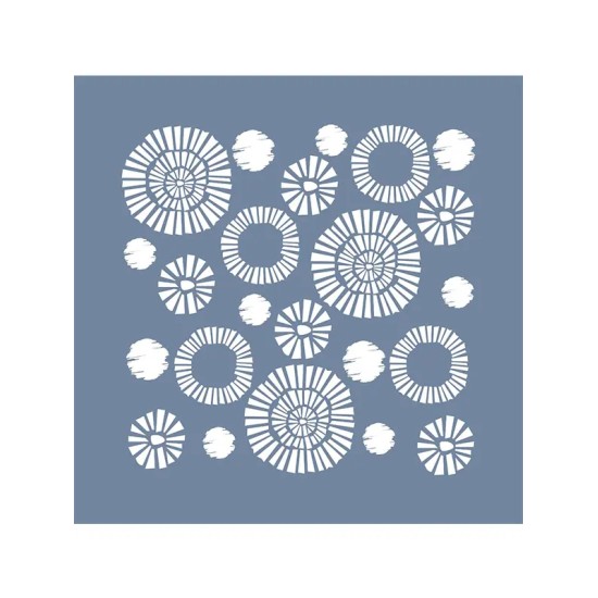 EHGE95 Geometrik Daire Stencil 45x45cm