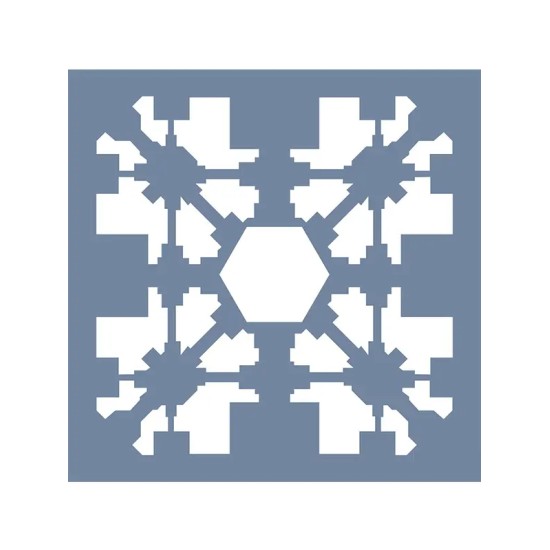 EHGE97 Geometrik Desen Stencil 25x25cm