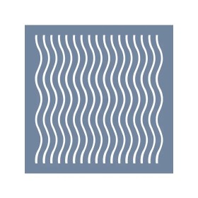 EHGE98 Dalga Desen Stencil 45x45cm