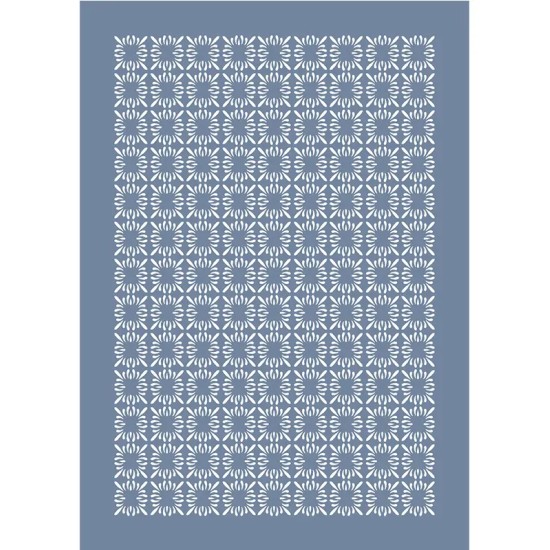 EHGE99 Çiçek Desenli Stencil 21x30cm