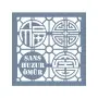 EHGE106 Geometrik Yazı Stencil 45x45cm