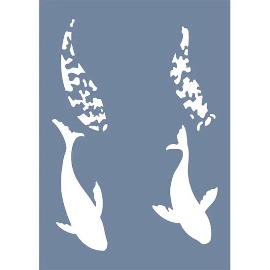 EHH96 Koi Balığı Stencil 25x35cm