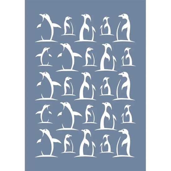 EHH123 Penguen Stencil 21x30cm