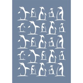 EHH123 Penguen Stencil 25x35cm