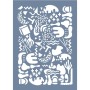 EHKJ09 Soyut Desen Stencil 25x35cm