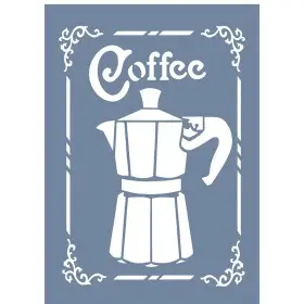 EHMK10 Moka Pot Stencil 25x35cm