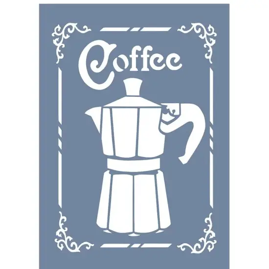 EHMK10 Moka Pot Stencil 25x35cm