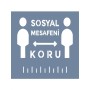 EHSM08 Sosyal Mesafe Stencil 40x40cm