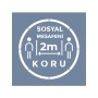 EHSM09 Sosyal Mesafe Stencil 40x40cm
