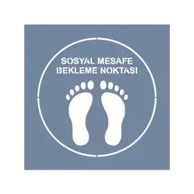 EHSM11 Sosyal Mesafe Stencil 60x60cm