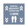 EHSM13 Sosyal Mesafe Stencil 40x40cm