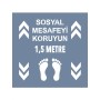 EHSM14 Sosyal Mesafe Stencil 20x20cm