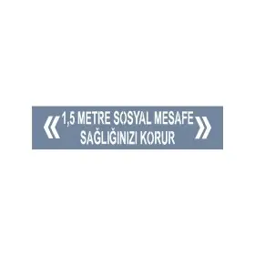 EHSM15 Sosyal Mesafe Yazı Stencil 13x57cm
