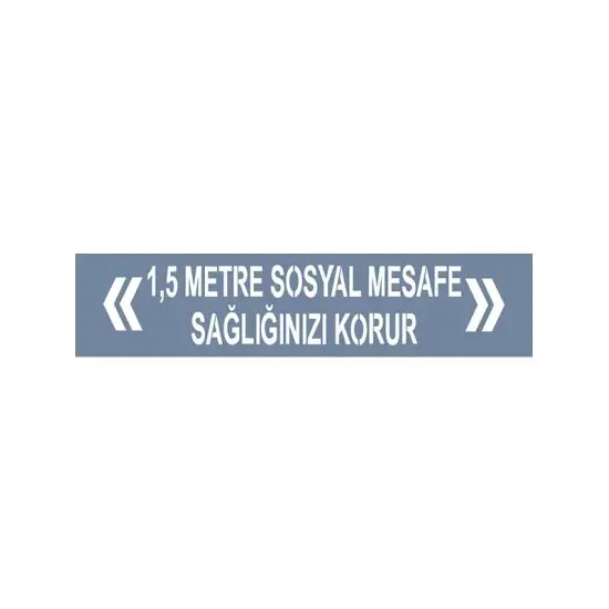 EHSM15 Sosyal Mesafe Yazı Stencil 13x57cm