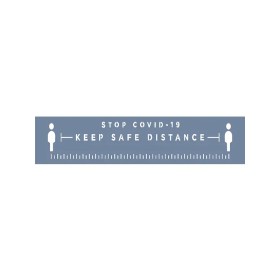 EHSM17 Sosyal Mesafe Stencil 13x57cm