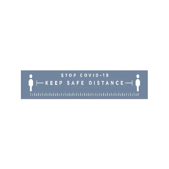 EHSM17 Sosyal Mesafe Stencil 13x57cm