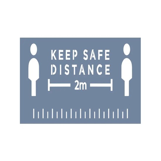 EHSM18 Sosyal Mesafe Stencil 25x35cm