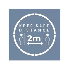 EHSM20 Sosyal Mesafe Stencil 60x60cm