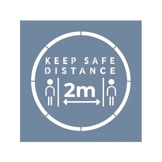 EHSM20 Sosyal Mesafe Stencil 60x60cm