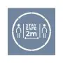 EHSM21 Sosyal Mesafe Stencil 20x20cm