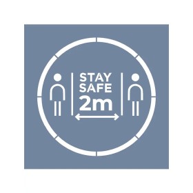 EHSM21 Sosyal Mesafe Stencil 40x40cm