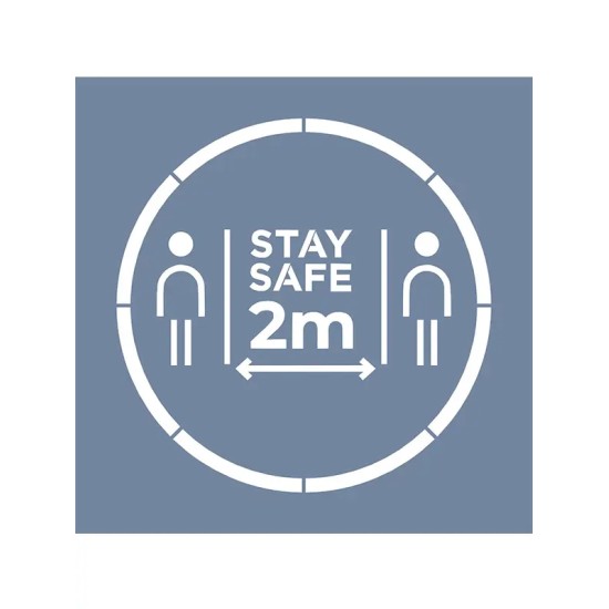 EHSM21 Sosyal Mesafe Stencil 60x60cm