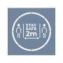 EHSM21 Sosyal Mesafe Stencil 60x60cm