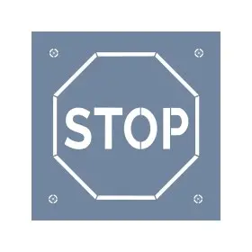EHTŞ44 Stop Yazı Stencil 20x20cm