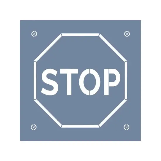 EHTŞ44 Stop Yazı Stencil 20x20cm