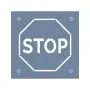 EHTŞ44 Stop Yazı Stencil 20x20cm