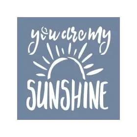 EHY87 Sunshine Yazı Stencil 20x20cm