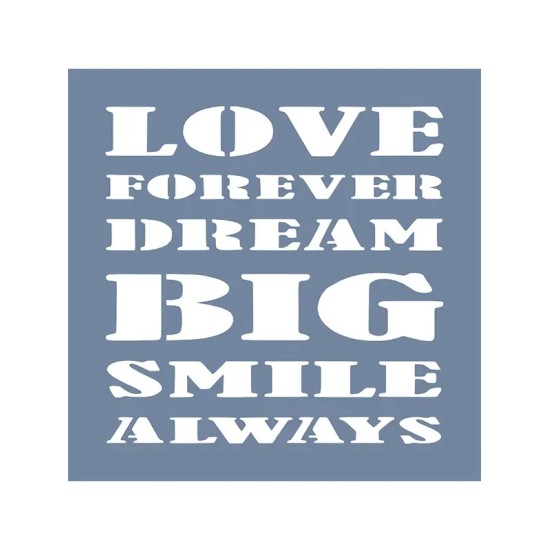 EHY89 Motivasyon Yazı Stencil 40x40cm