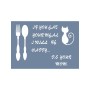 EHY112 Yemek ve Kedi Stencil 21x30cm