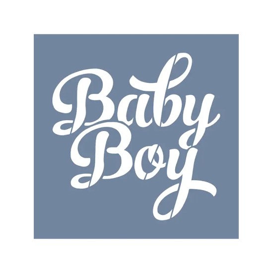 EHY120 Baby Boy Yazı Stencil 60x60cm
