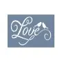 EHY121 Love Kuş Stencil 21x30cm