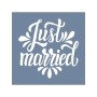 EHY133 Just Married Stencil 20x20cm